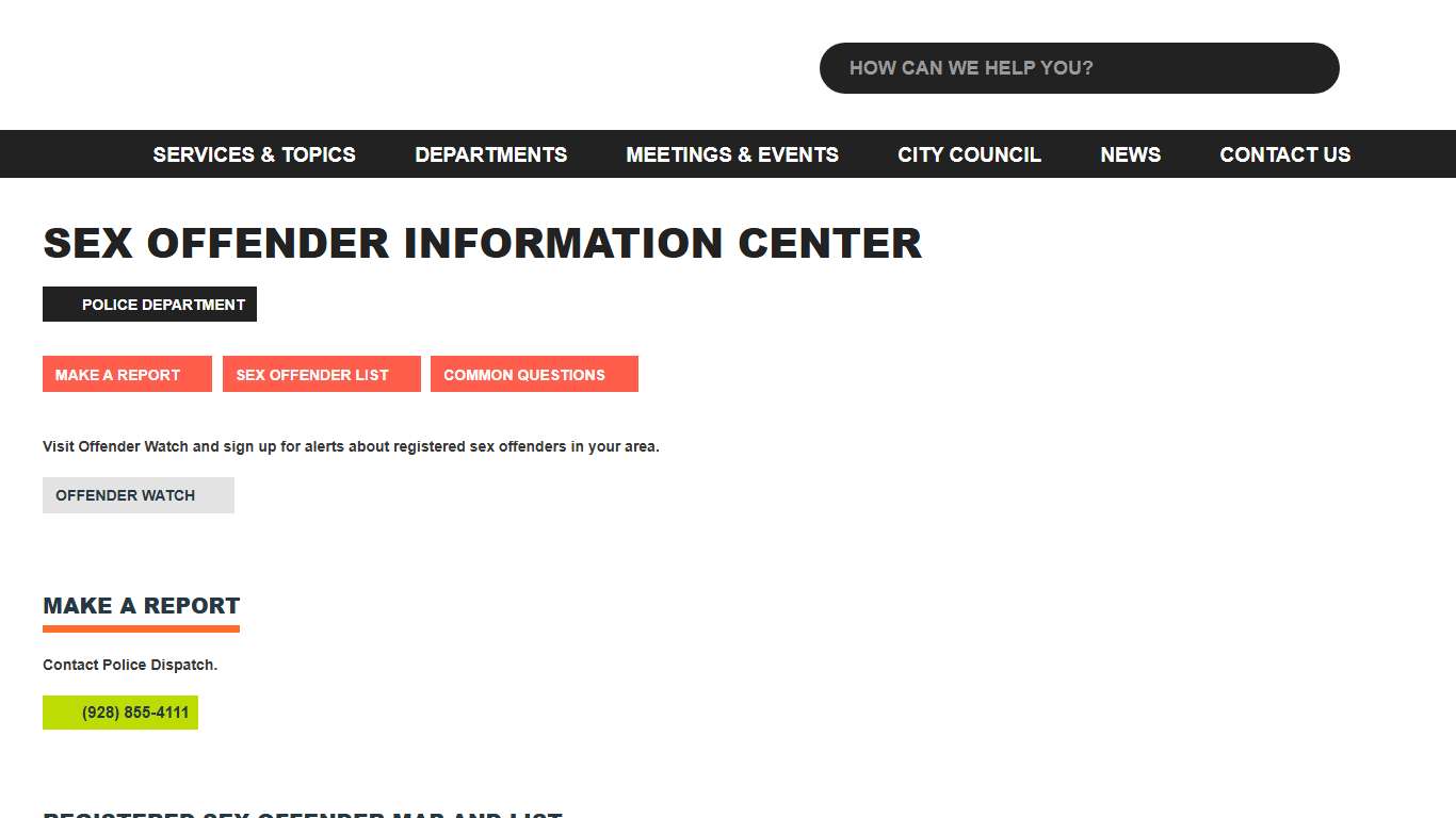 SEX OFFENDER INFORMATION CENTER